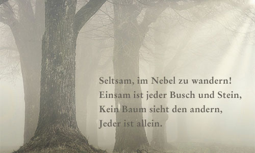 Im Nebel, Hermann Hesse